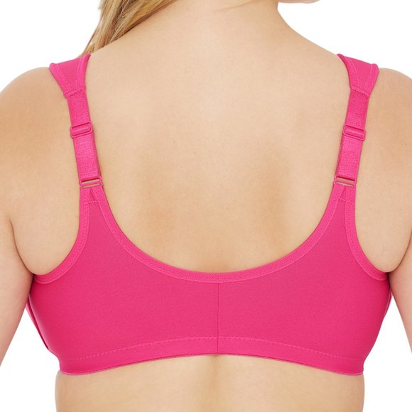 Set of 3! 42H Glamorise ELEGANCE Bra (UNDERWIRED) Lace STRETCH-STRAPS Pink NEW - Picture 4 of 12